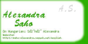 alexandra saho business card